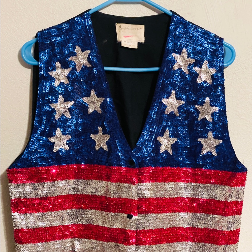 Woman’s Sequined Vest with Adjustable Strap in the back